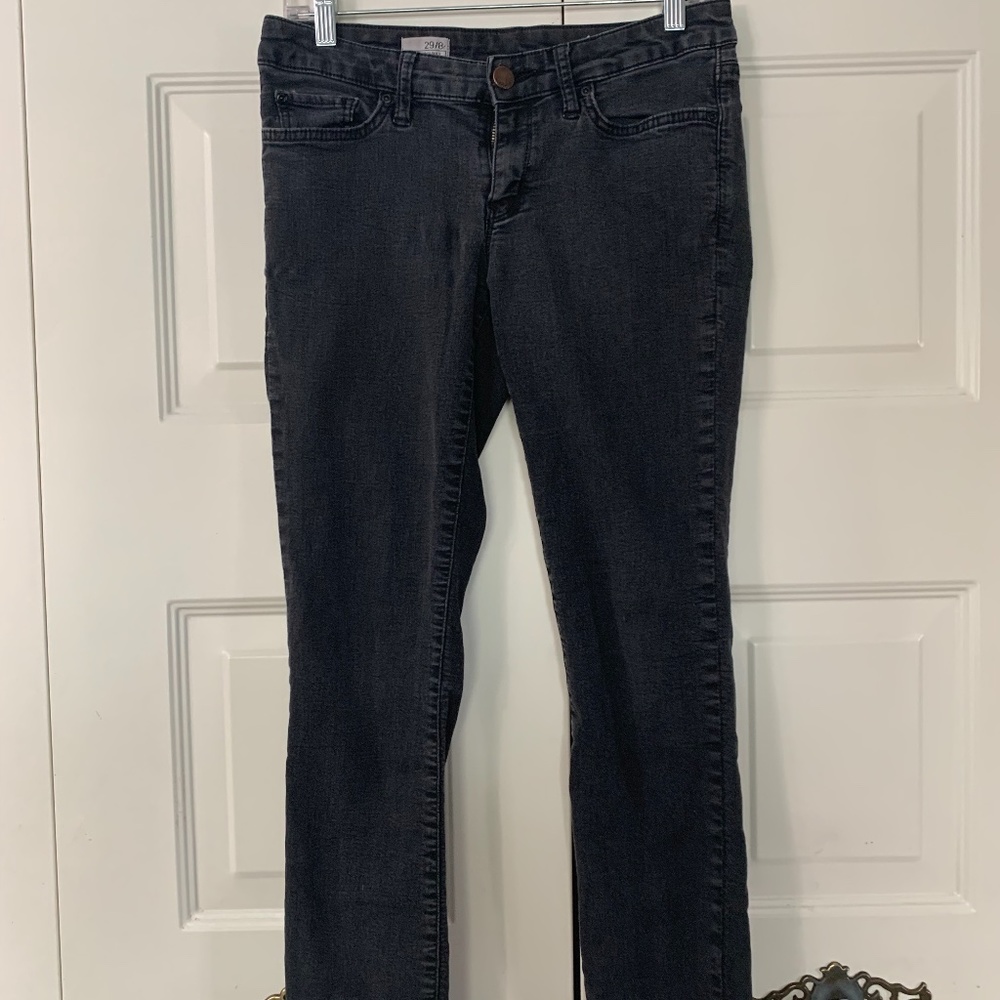 GAP 1969 Stonewashed Black Skinny Leg Jeans Sz 8R